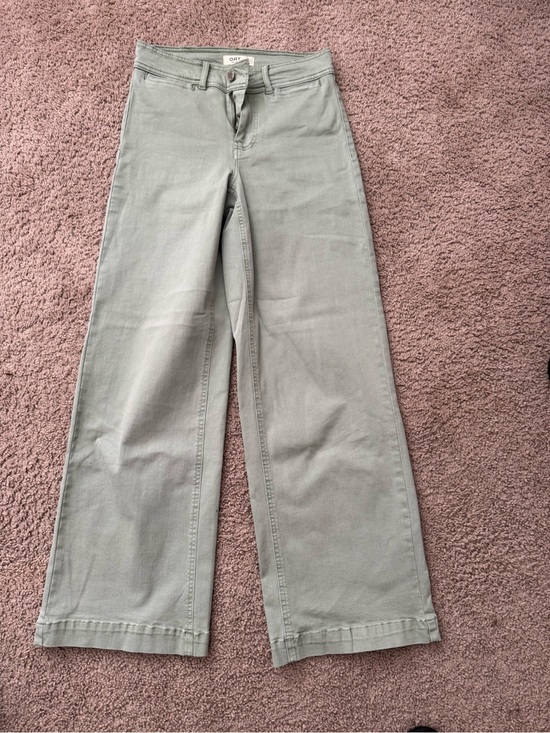 Oat New York Denim - Oat New York Olive Wide-Leg Jeans